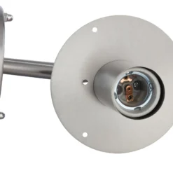 Lindby Außenwandleuchte Noemi, Sensor, grau, Edelstahl, 34cm