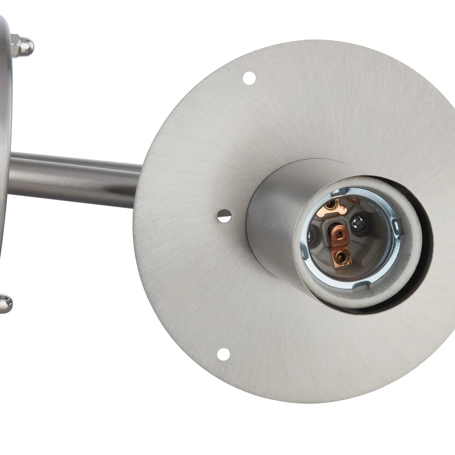 Lindby Außenwandleuchte Noemi, Sensor, grau, Edelstahl, 34cm
