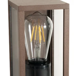 Lindby Außenwandleuchte Robigus, rostfarben, Aluminium