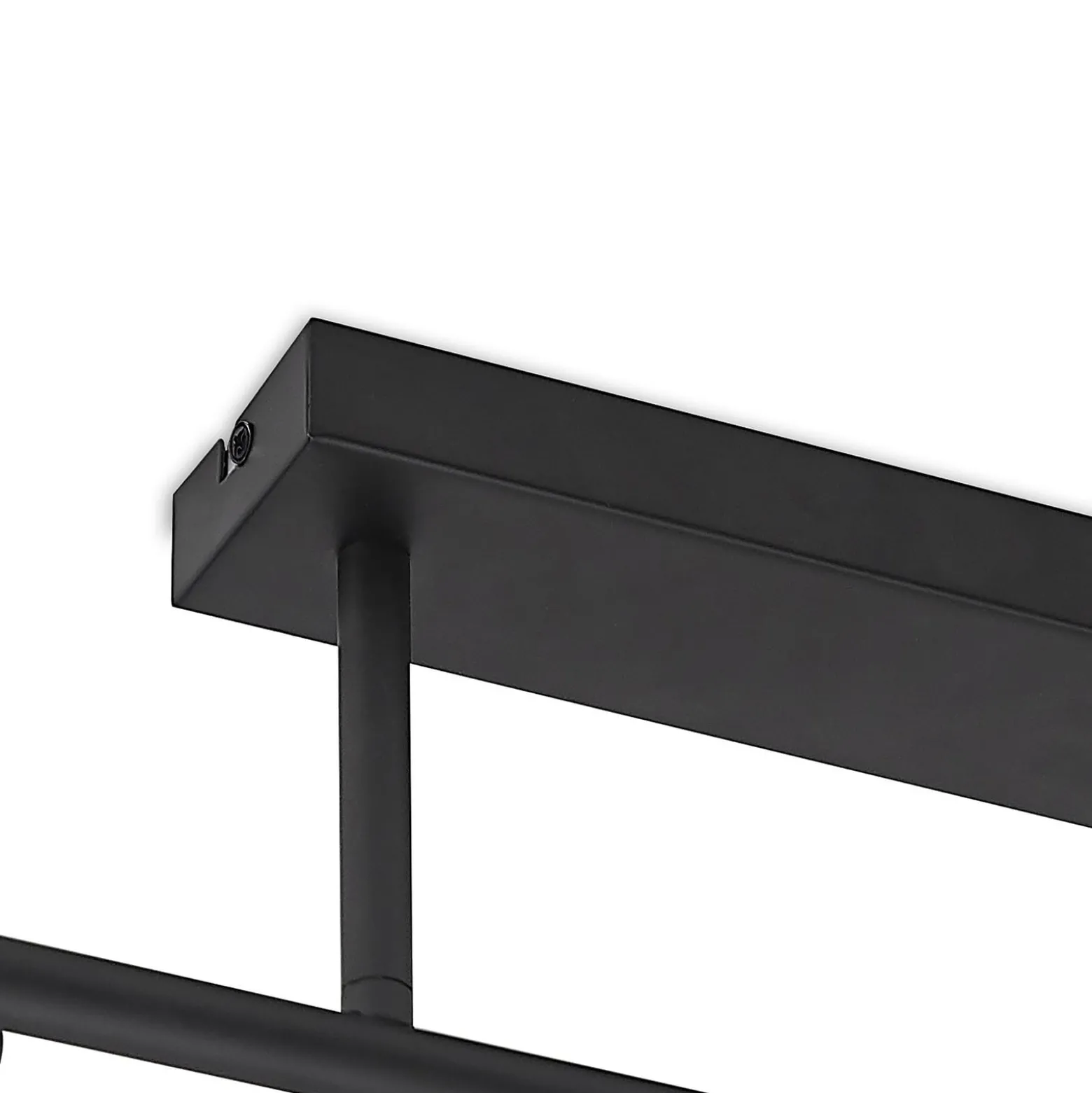 Lindby Deckenlampe Biscala, 5-flg., schwarz/rauch, E14
