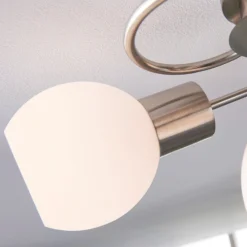 Lindby Deckenlampe Ciala, 4-flammig, nickelfarben, Glas, E14