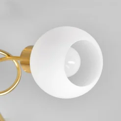 Lindby Deckenlampe Elaina, Ø52cm, 3-flg., messing, Glas, E14