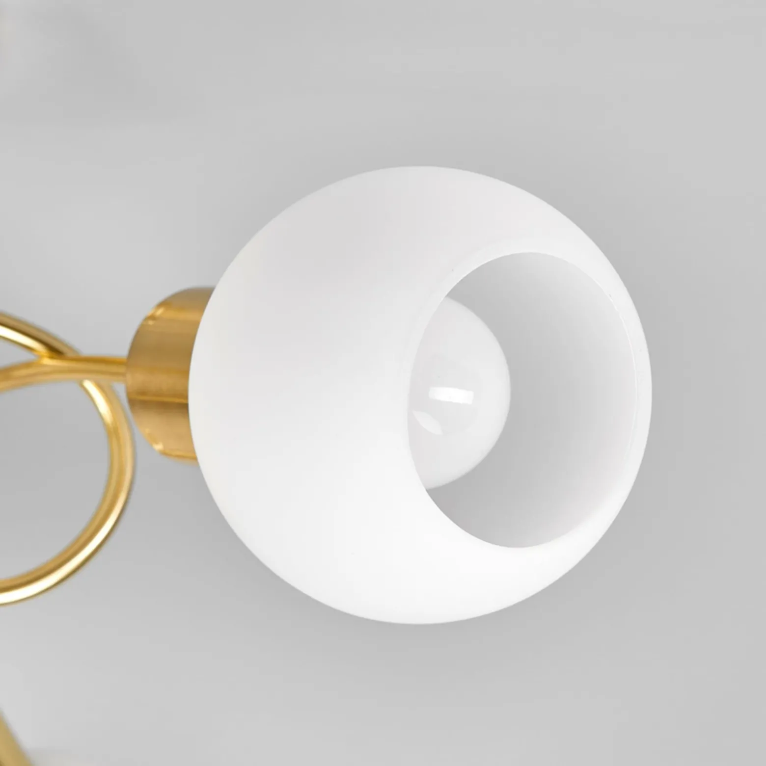 Lindby Deckenlampe Elaina, Ø52cm, 3-flg., messing, Glas, E14