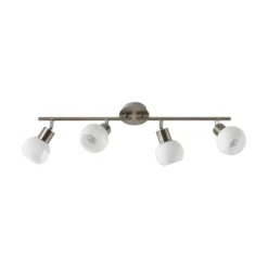 Lindby Deckenlampe Elaina, 70 cm, 4-flg., nickel, Glas, E14