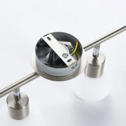 Lindby Deckenlampe Elaina, 70 cm, 4-flg., nickel, Glas, E14