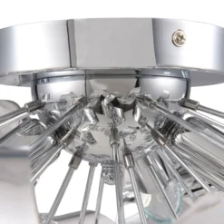 Lindby Deckenlampe Elviro, Ø 50 cm, chromfarben, Metall
