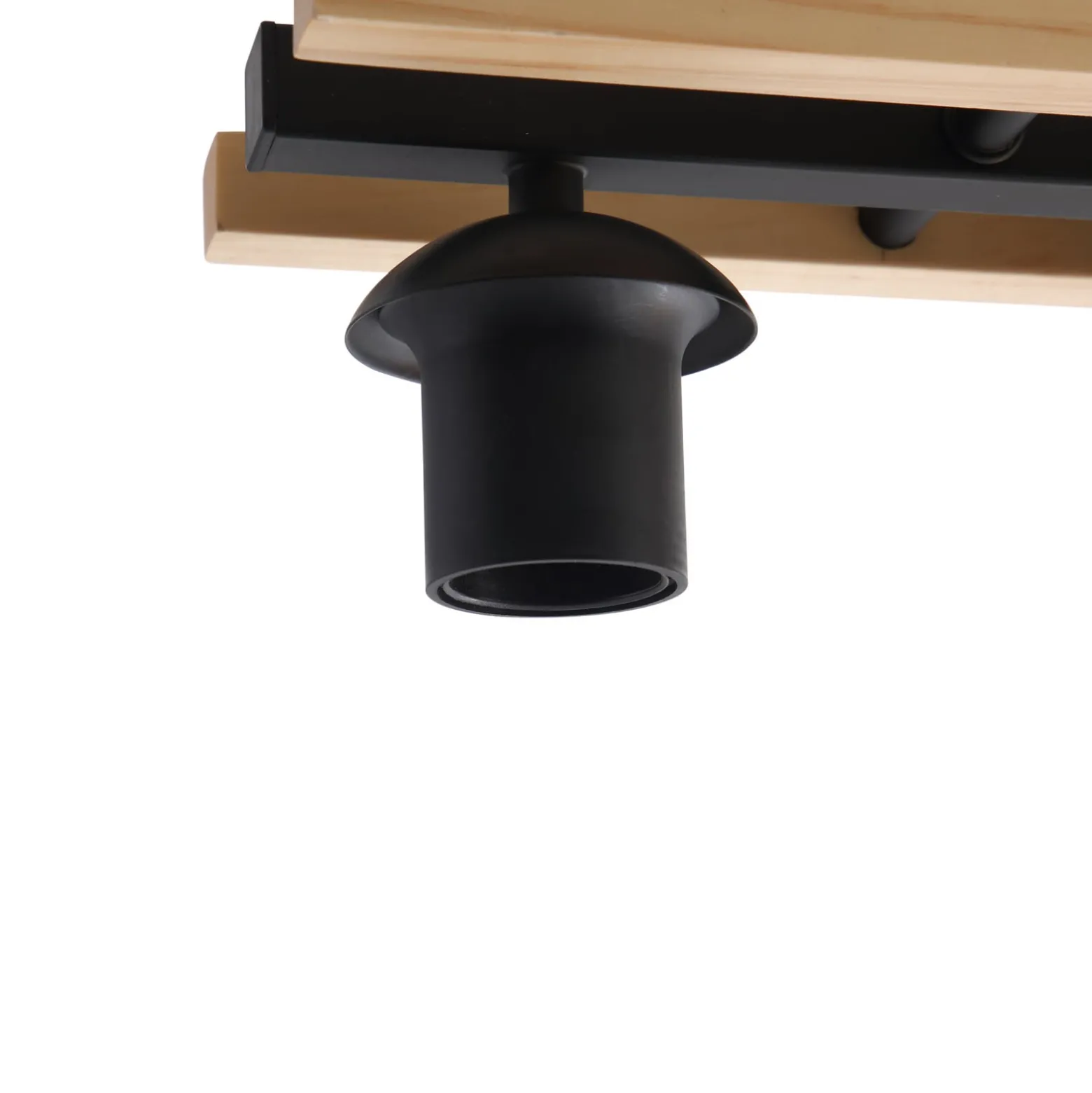 Lindby Deckenlampe Enrique, amber, 3-flg., Glas, Holz, E27
