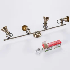 Lindby Deckenlampe Perseas, 78 cm, 4-flg., altmessing, GU10