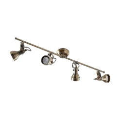 Lindby Deckenlampe Perseas, 78 cm, 4-flg., altmessing, GU10