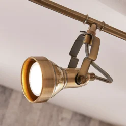 Lindby Deckenlampe Perseas, 78 cm, 4-flg., altmessing, GU10