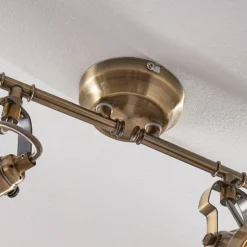Lindby Deckenlampe Perseas, 78 cm, 4-flg., altmessing, GU10