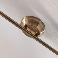 Lindby Deckenlampe Perseas, 180 cm, 6-flg., altmessing, GU10