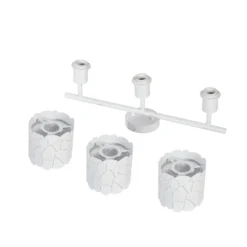 Lindby Deckenleuche Aralena, weiß, 3-flg., Länge 70,5 cm