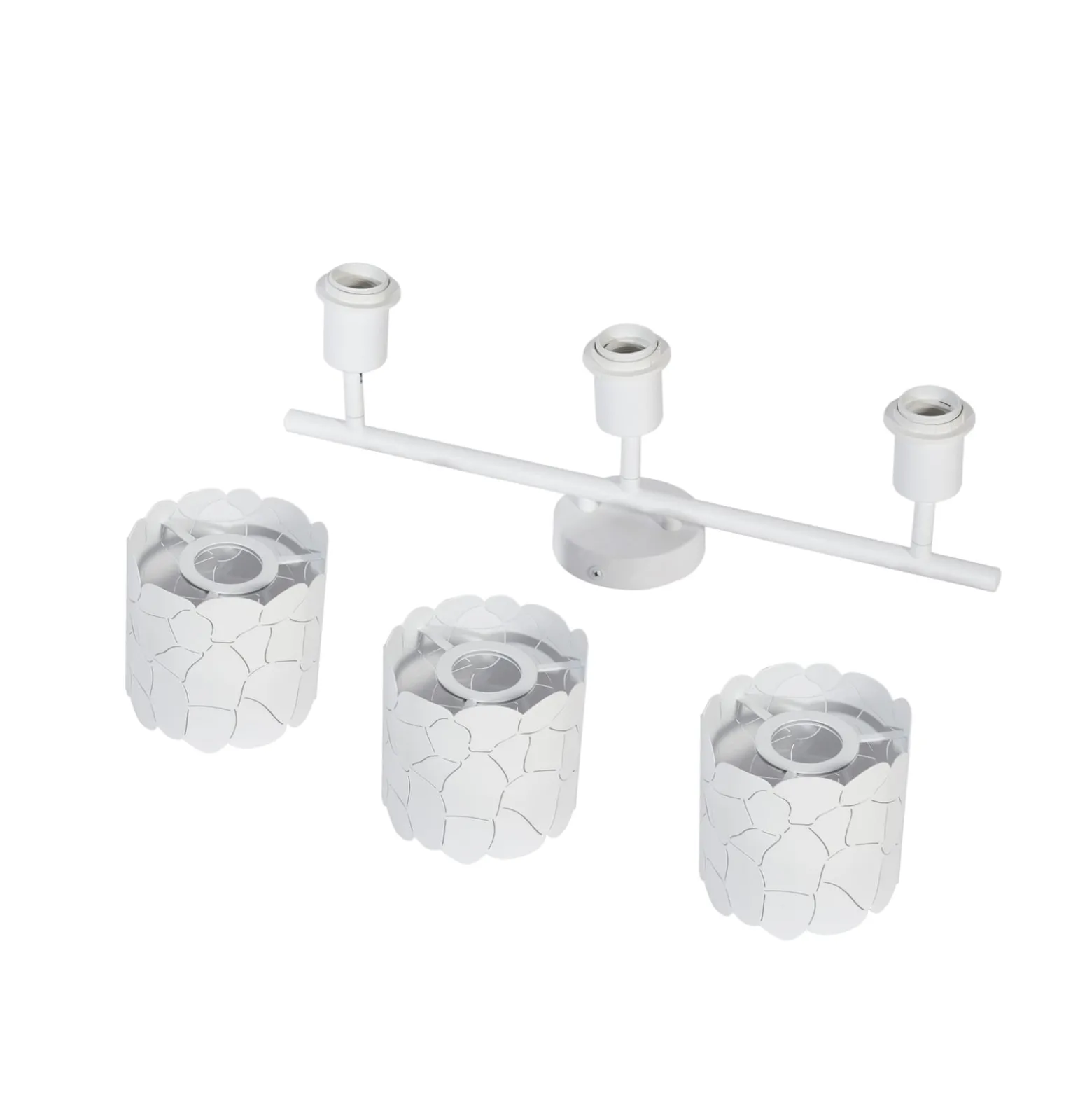 Lindby Deckenleuche Aralena, weiß, 3-flg., Länge 70,5 cm