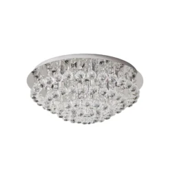 Lindby Deckenleuchte Antonino, Ø 55 cm, 8-flg., Kristall, G9