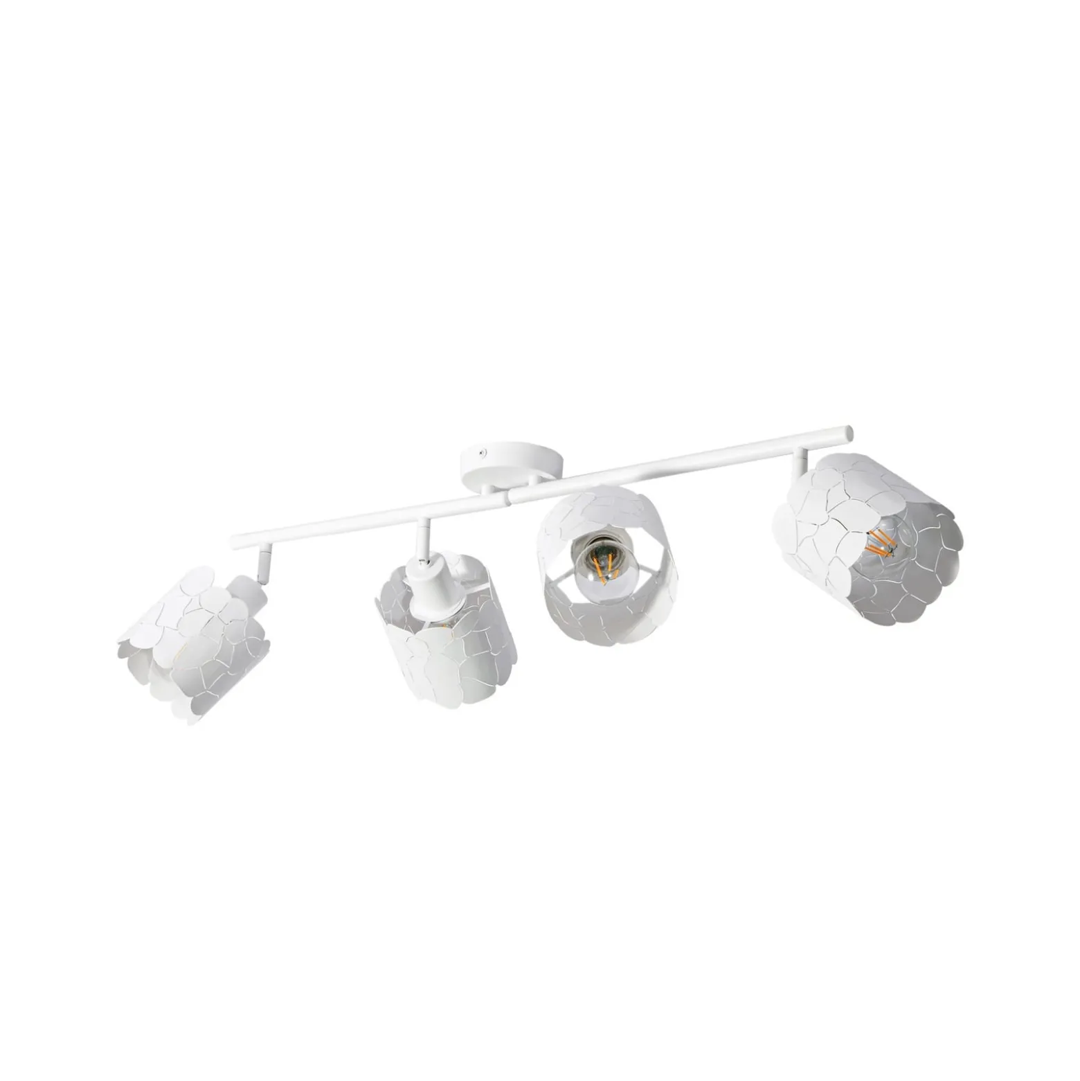 Lindby Deckenleuchte Aralena, weiß, 4-flg., Länge 97 cm