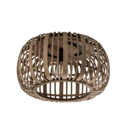 Lindby Deckenleuchte Canyana, natur, Rattan, Ø 40 cm