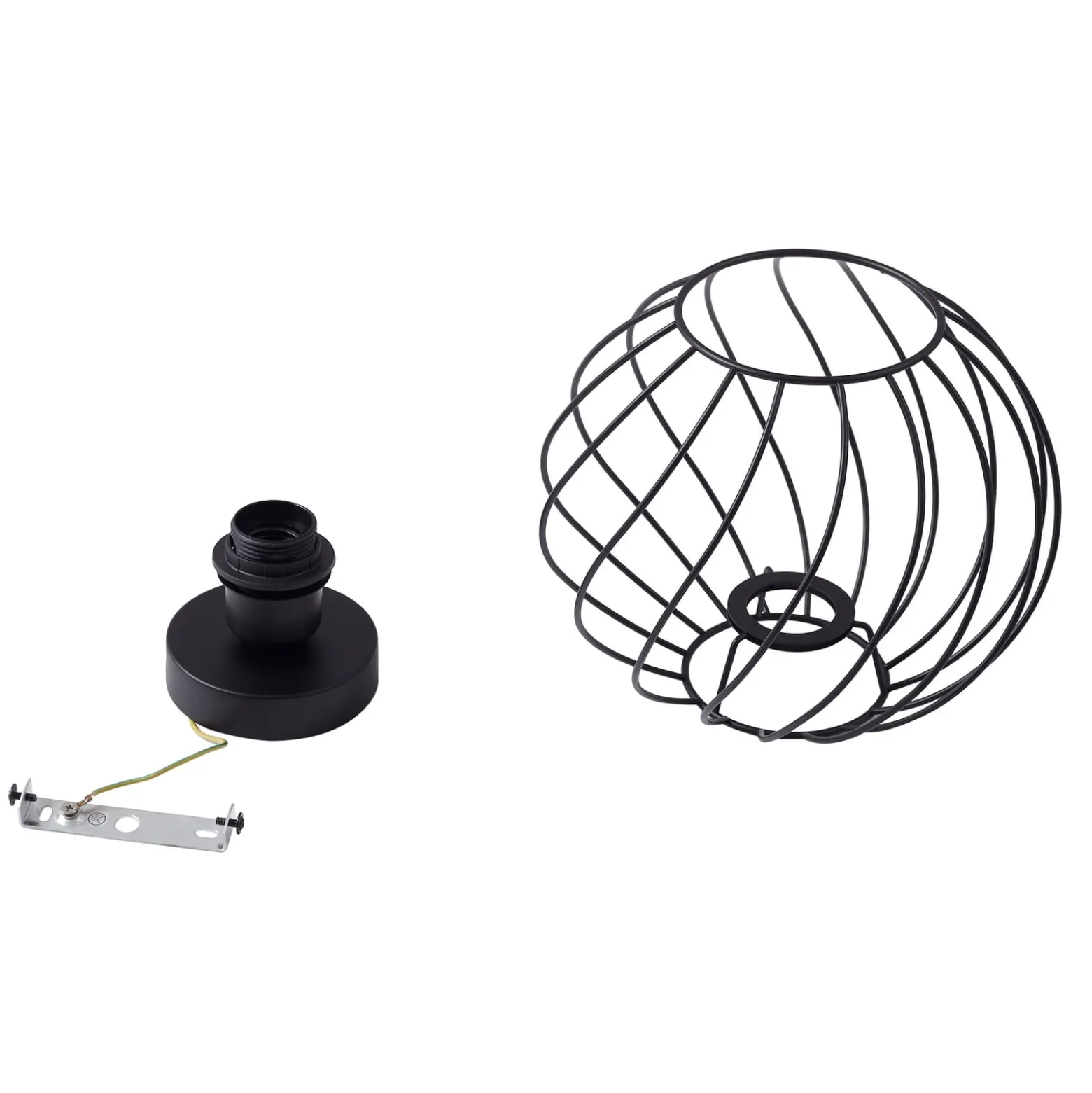 Lindby Deckenleuchte Danika, Ø 25 cm, schwarz, Metall