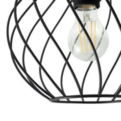 Lindby Deckenleuchte Danika, Ø 25 cm, schwarz, Metall
