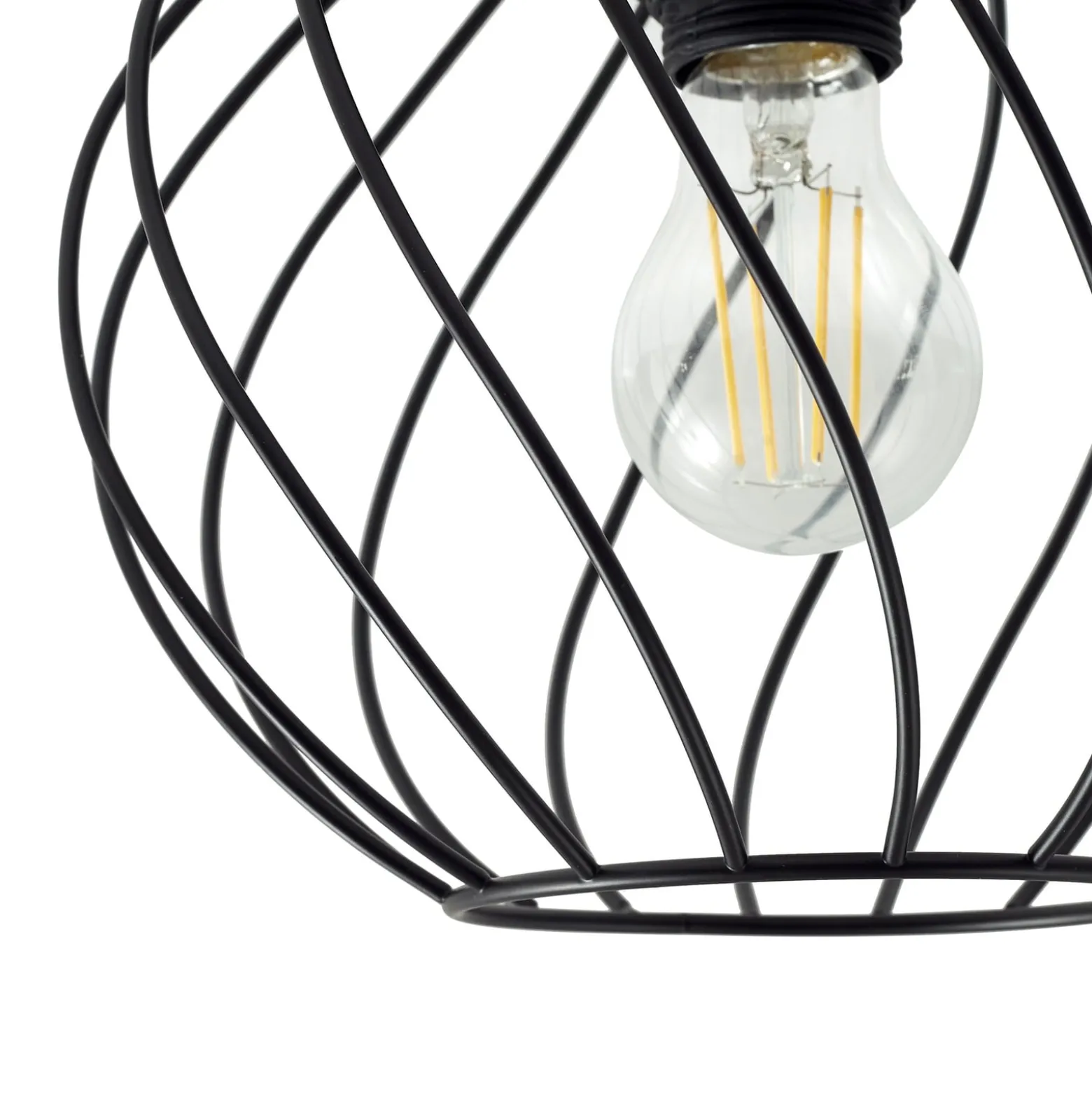 Lindby Deckenleuchte Danika, Ø 25 cm, schwarz, Metall