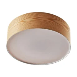 Lindby Deckenleuchte Dominic, Ø 45 cm, 3-flammig, Holz