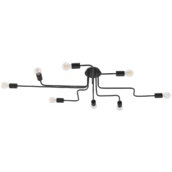 Lindby Deckenleuchte Elimar, 136 cm, 8-flammig, Metall, E27