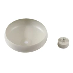 Lindby Deckenleuchte Elover, beige, Ø 45 cm, Eisen