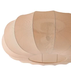 Lindby Deckenleuchte Helin, beige, Ø 60 cm, Textil, 3 x E27