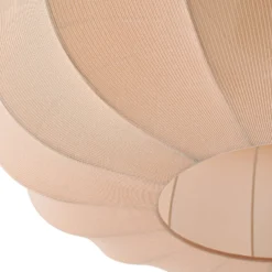 Lindby Deckenleuchte Helin, beige, Ø 60 cm, Textil, 3 x E27