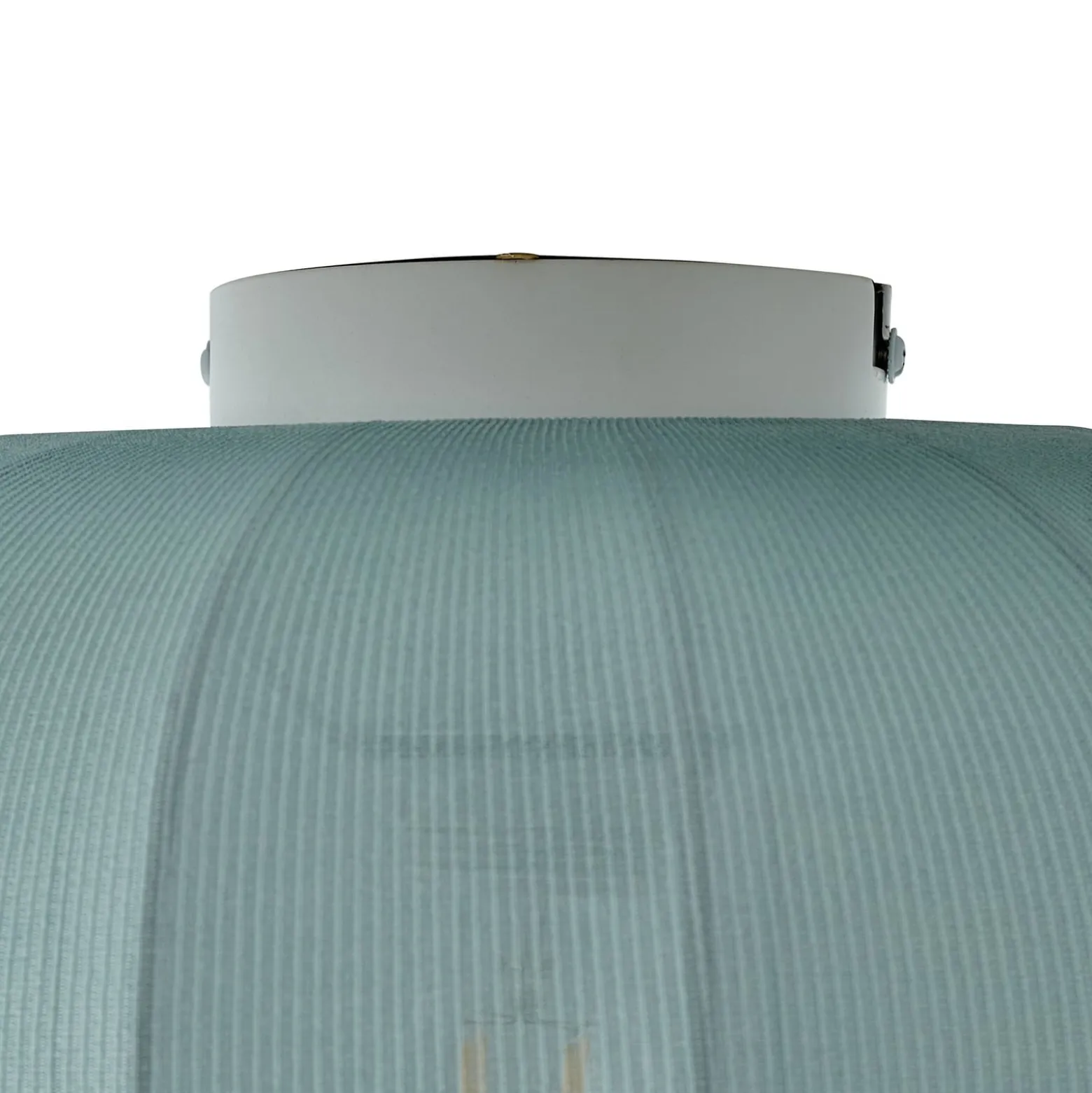 Lindby Deckenleuchte Helin, blau, Stoff, Ø 35 cm