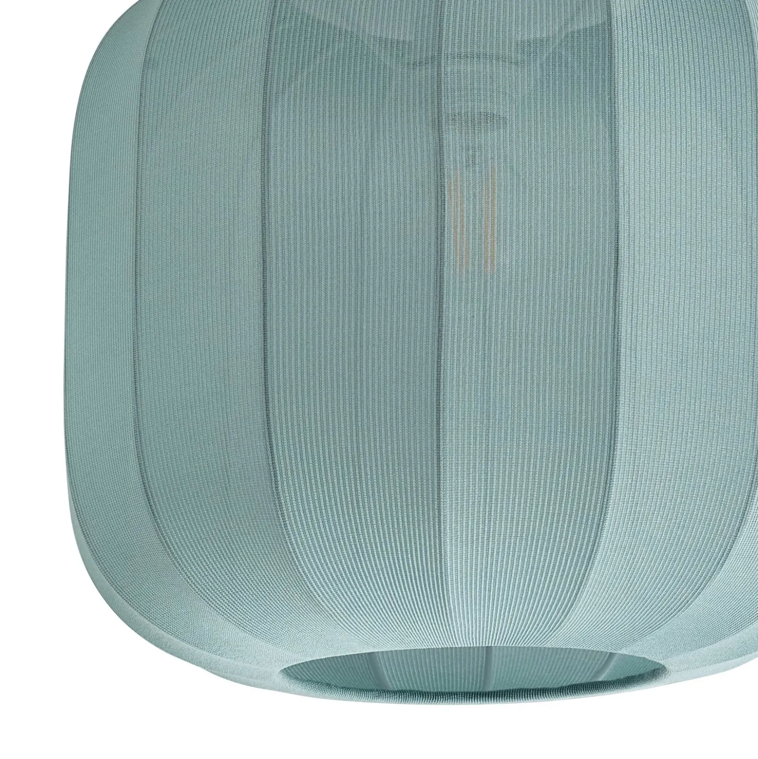 Lindby Deckenleuchte Helin, blau, Stoff, Ø 35 cm