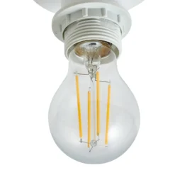 Lindby Deckenleuchte Helin, blau, Stoff, Ø 35 cm