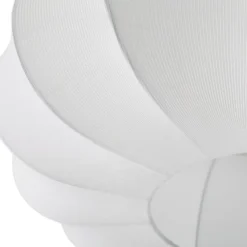 Lindby Deckenleuchte Helin, weiß, Ø 60 cm, Textil, 3 x E27