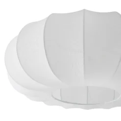 Lindby Deckenleuchte Helin, weiß, Ø 60 cm, Textil, 3 x E27