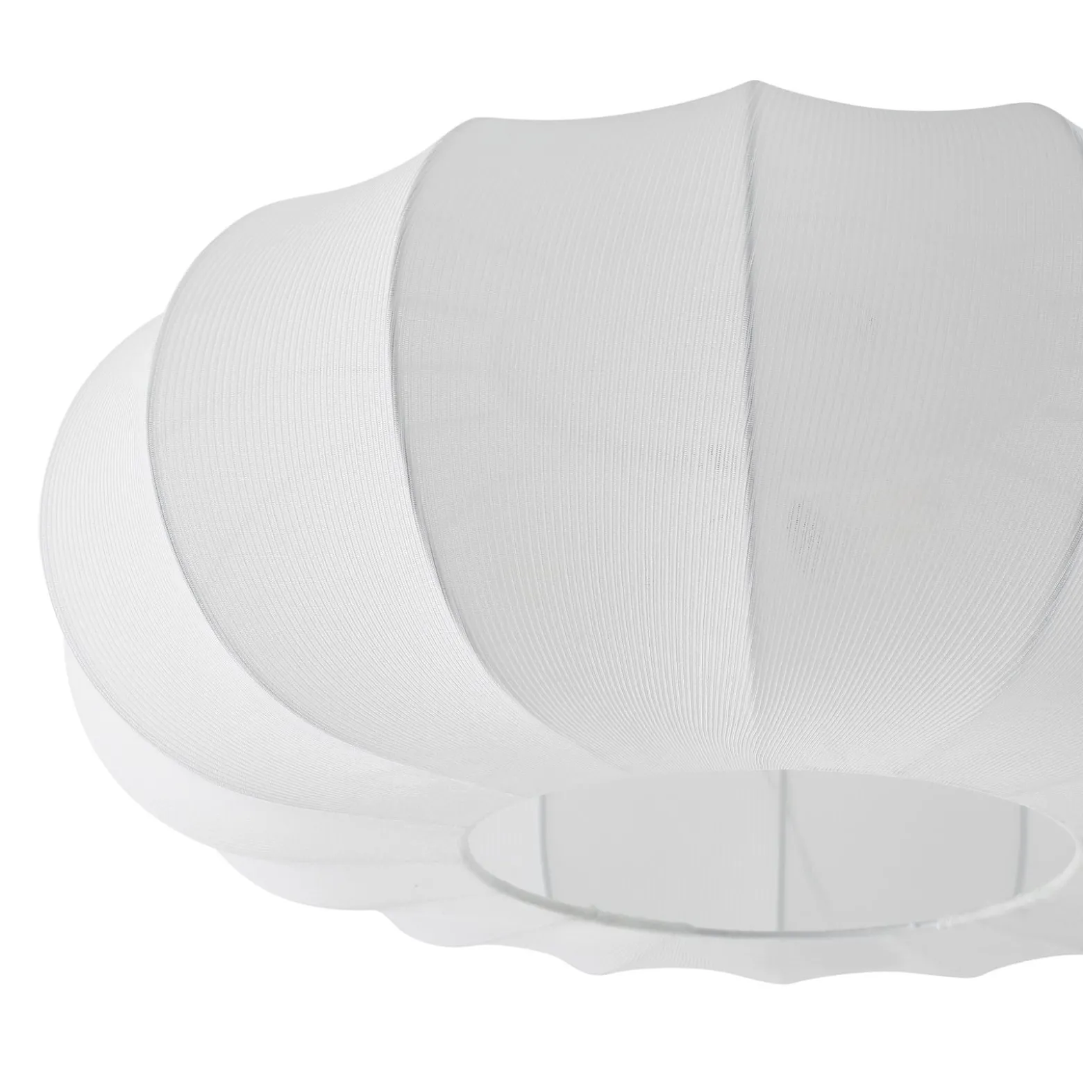 Lindby Deckenleuchte Helin, weiß, Ø 60 cm, Textil, 3 x E27