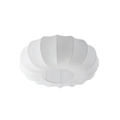 Lindby Deckenleuchte Helin, weiß, Ø 60 cm, Textil, 3 x E27