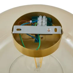 Lindby Deckenleuchte Hildur, Ø 28,5 cm, amber, Glas