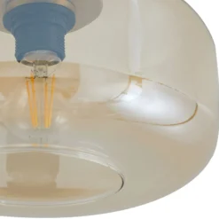 Lindby Deckenleuchte Hildur, Ø 28,5 cm, amber, Glas
