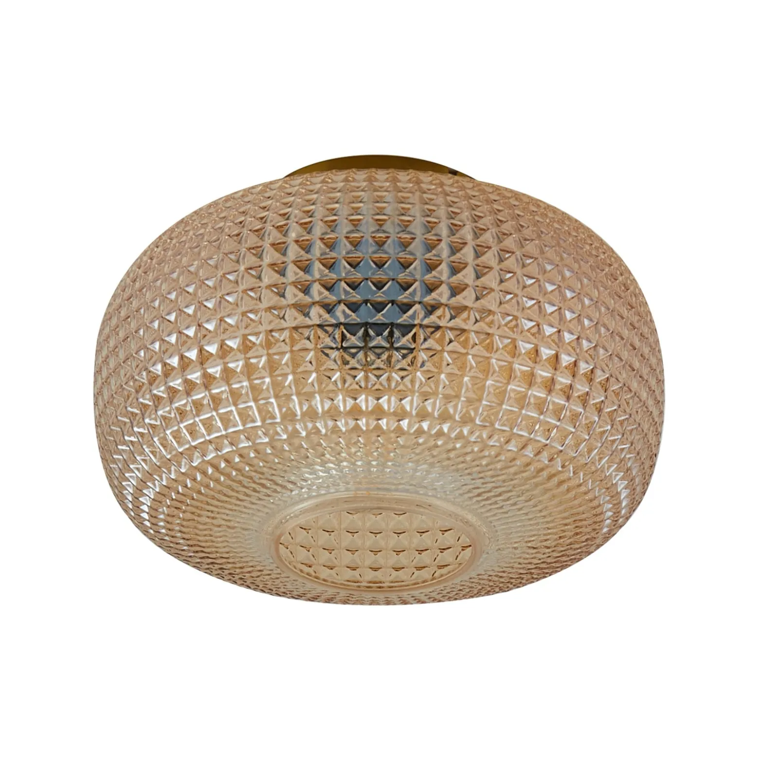 Lindby Deckenleuchte Hildur, Ø 25 cm, amber, Glas