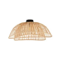 Lindby Deckenleuchte Ilajus, Ø 64 cm, Bambus, E27