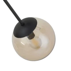 Lindby Deckenleuchte Isamer, rauchgrau/amber, Ø 80 cm, Kugel