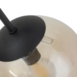 Lindby Deckenleuchte Isamer, rauchgrau/amber, Ø 80 cm, Kugel