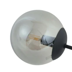 Lindby Deckenleuchte Isamer, rauchgrau, Ø 80 cm, Kugel