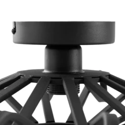 Lindby Deckenleuchte Kaelen, schwarz, Eisen, Ø 45 cm, E27