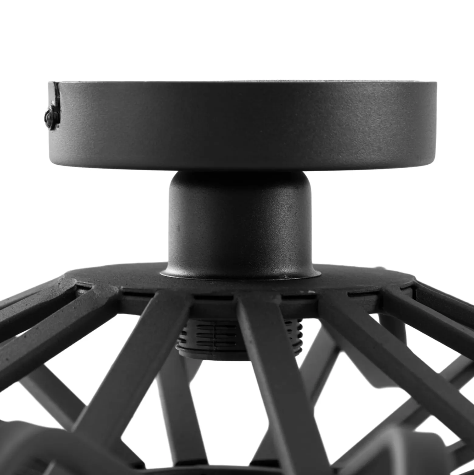 Lindby Deckenleuchte Kaelen, schwarz, Eisen, Ø 45 cm, E27
