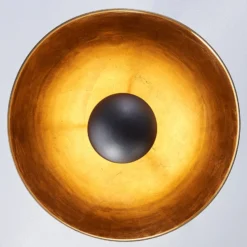 Lindby Deckenleuchte Lya, Ø 40 cm, schwarz-gold, Metall
