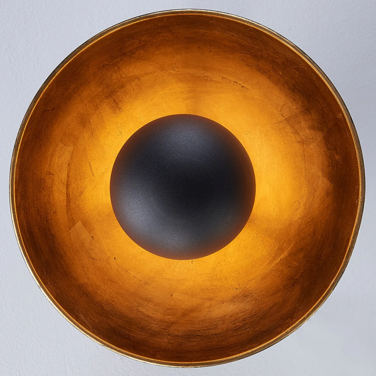 Lindby Deckenleuchte Lya, Ø 31 cm, schwarz-gold, Metall, E27