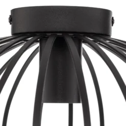Lindby Deckenleuchte Maivi, schwarz, 40 cm, Eisen, Käfig