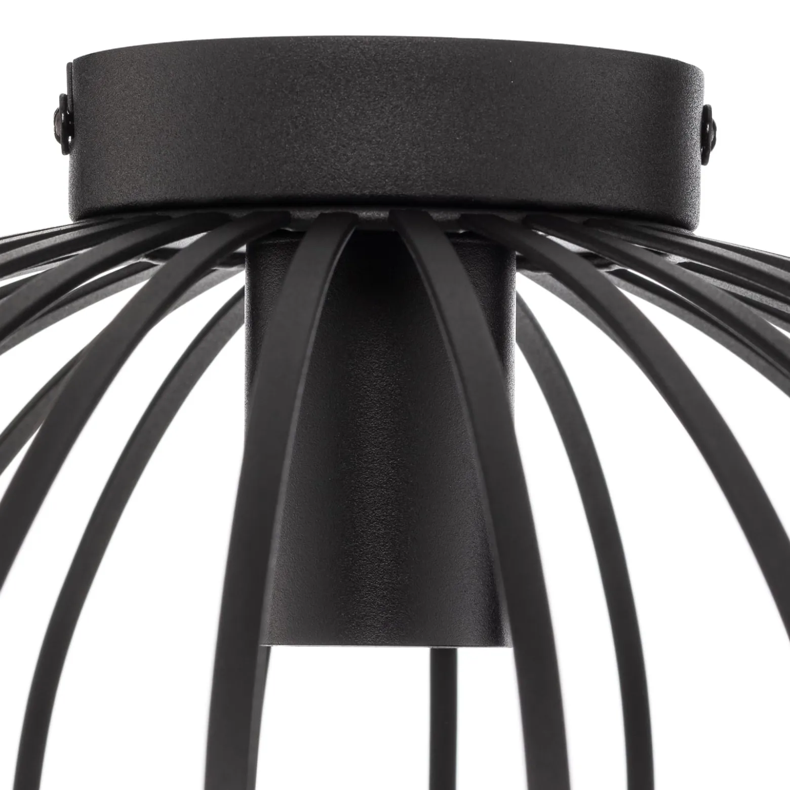 Lindby Deckenleuchte Maivi, schwarz, 40 cm, Eisen, Käfig