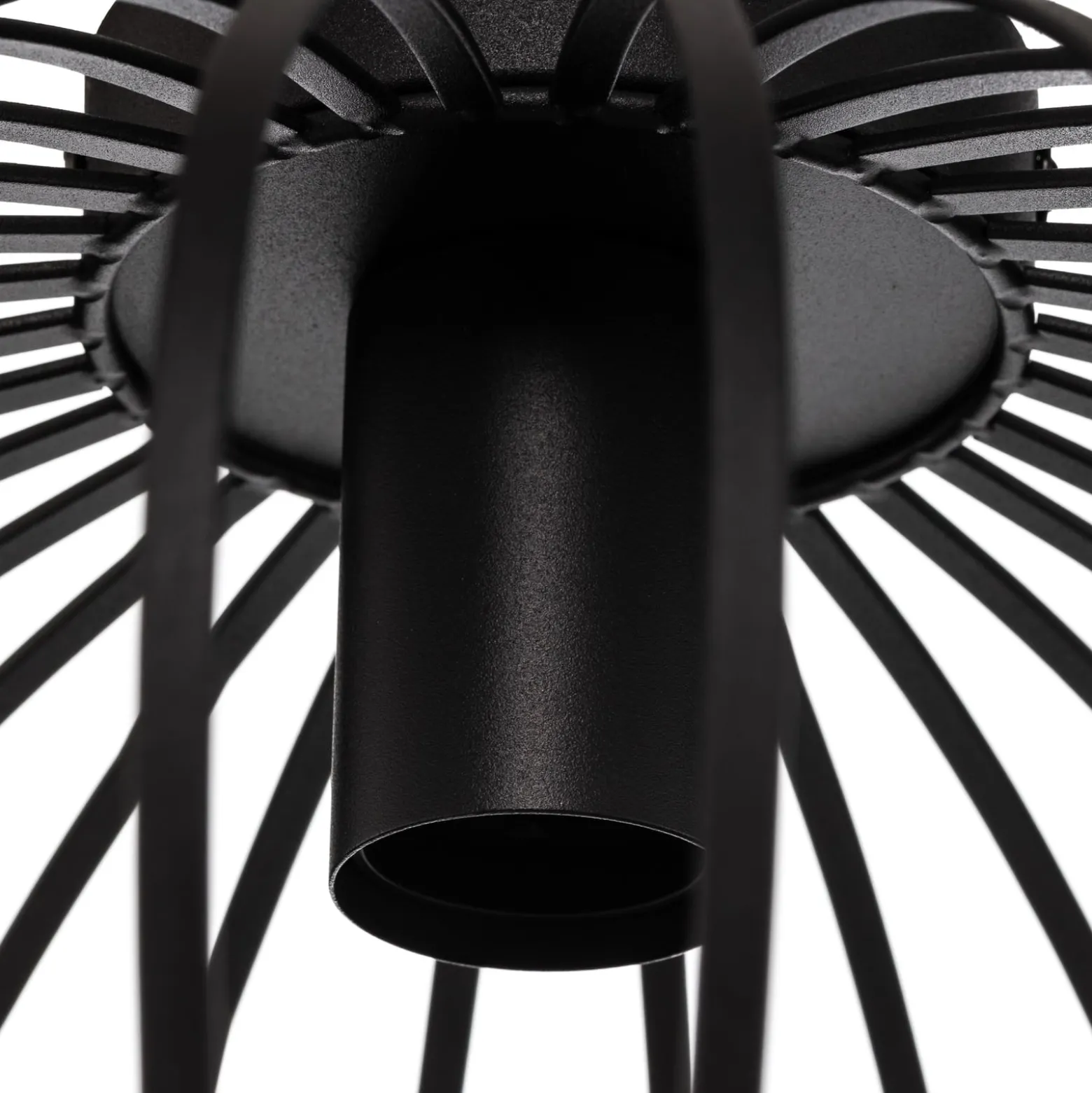 Lindby Deckenleuchte Maivi, schwarz, 40 cm, Eisen, Käfig